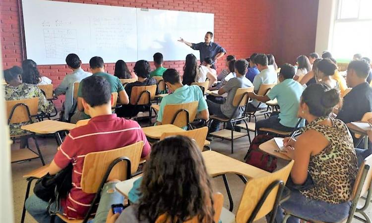 Estudiantes en la zona